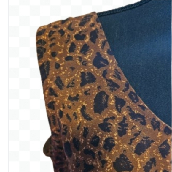 Studio C Animal Print Safari Jungle Edgy Fashion Summer Plus Sz 16 - Picture 2 of 7